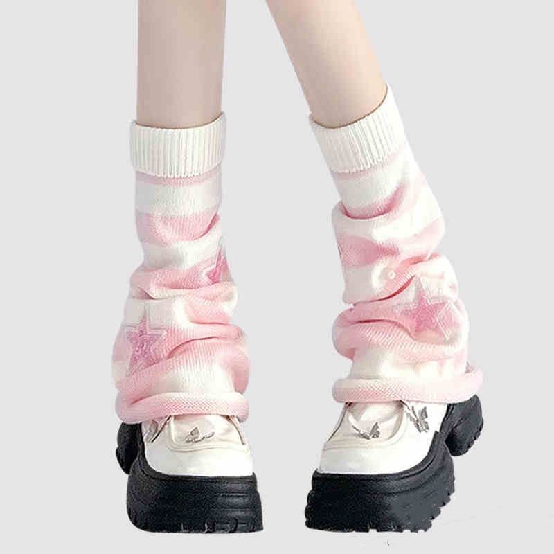 Boot Sock Slouchy - Kaus Kaki Panjang Rajut Berhias Bintang