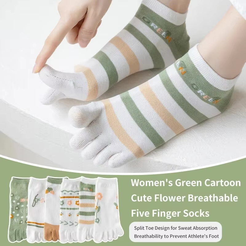 Toe Sock Split - 3 Pasang Kaus Kaki Wanita Musim