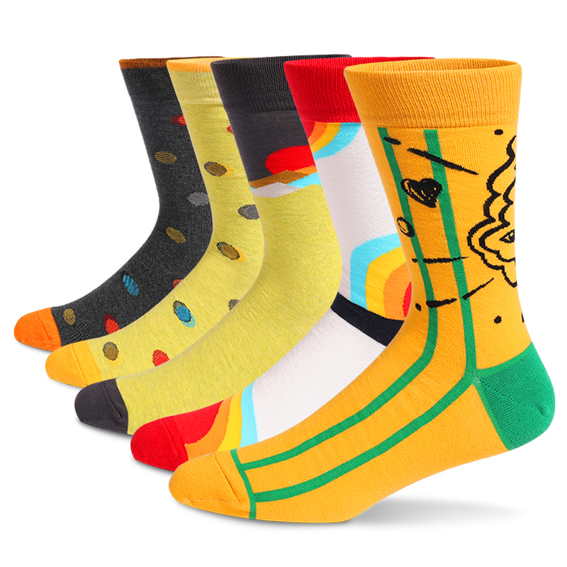 Cotton Crew Sock Pack - Kaus kaki bermotif untuk pria isi