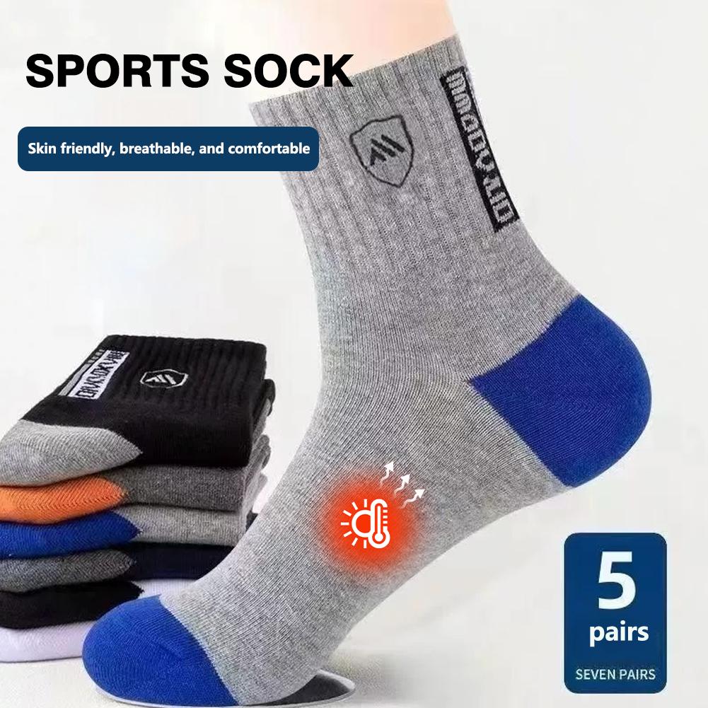 Cotton Crew Sock Pack - 5 Pasang Kaos Kaki Pria Anti