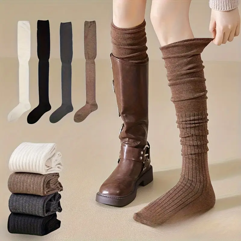 Boot Sock Slouchy - 1-10 Pasang Kaus Kaki Tinggi Paha