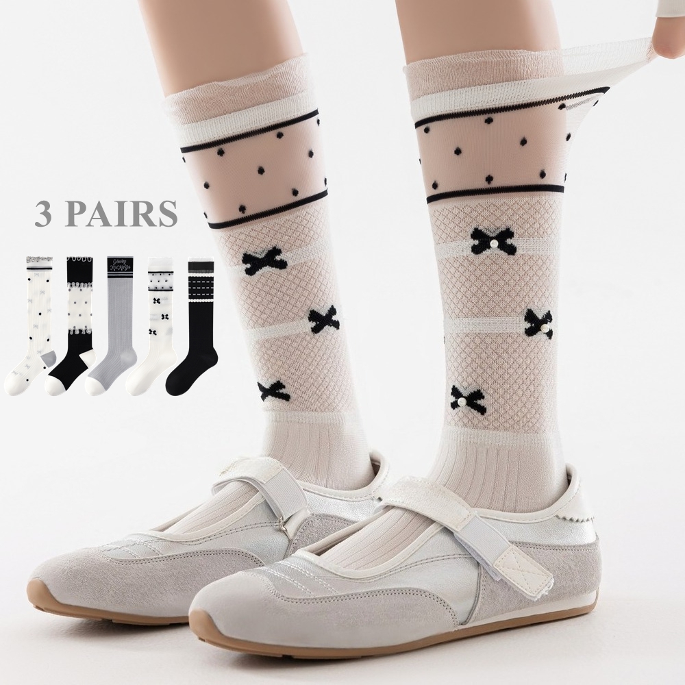 Silk Sock Bamboo - 3 Pasang Kaus Kaki Wanita Lucu