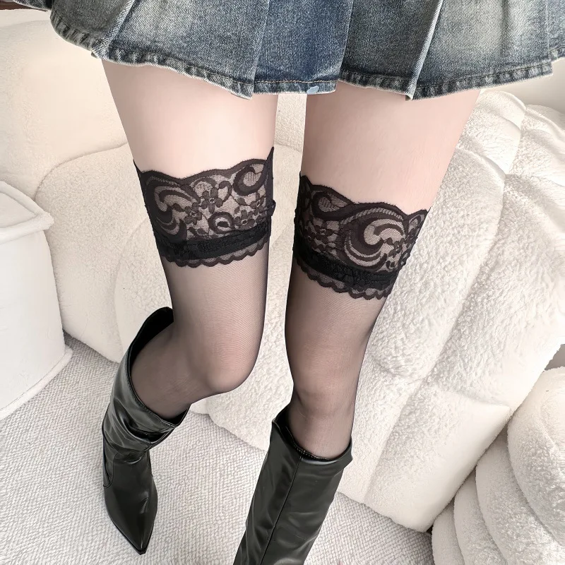 Tights Pantyhose Sheer - Stoking Renda Sabuk Wanita Stoking Elastis