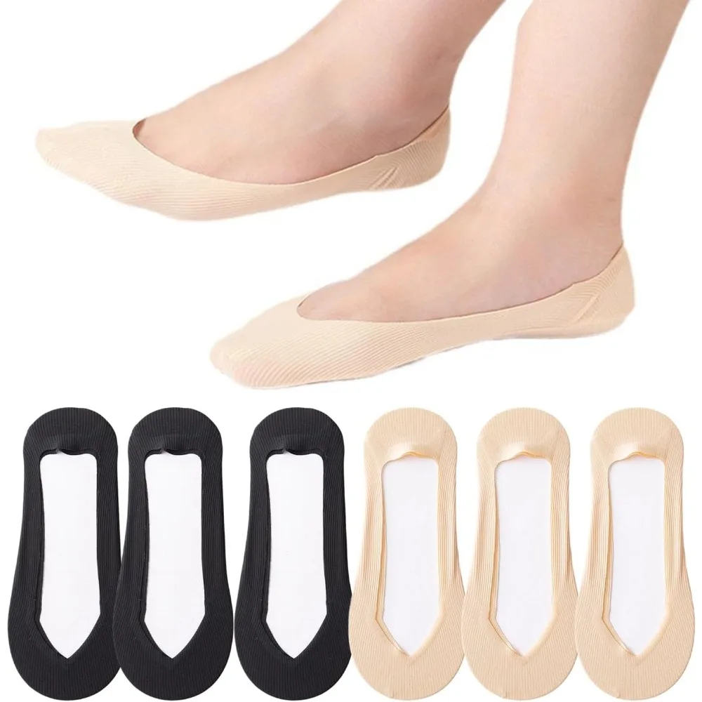 Invisibility Sock Loafer - 6 Pasang Kaus Kaki Wanita Anti