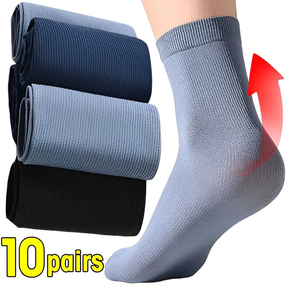 Silk Sock Bamboo - 10 Pasang Kaus Kaki Pria Kasual