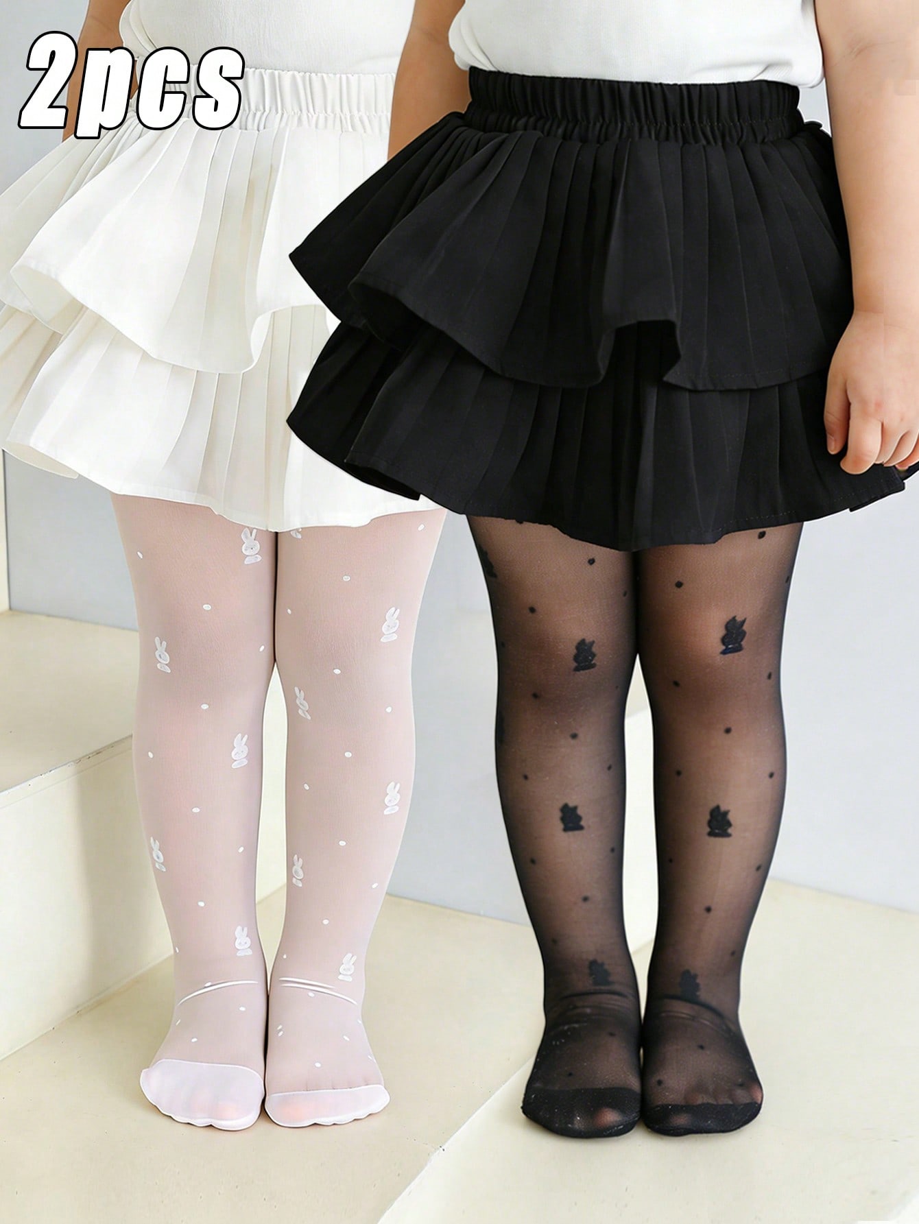 Tights Pantyhose Sheer - 2 Pak Celana Ketat Motif Kelinci