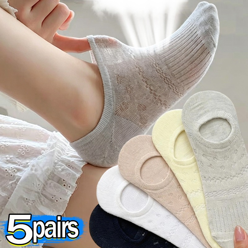 Invisibility Sock Loafer - Kaos Kaki Balet Wanita Model Terawang,