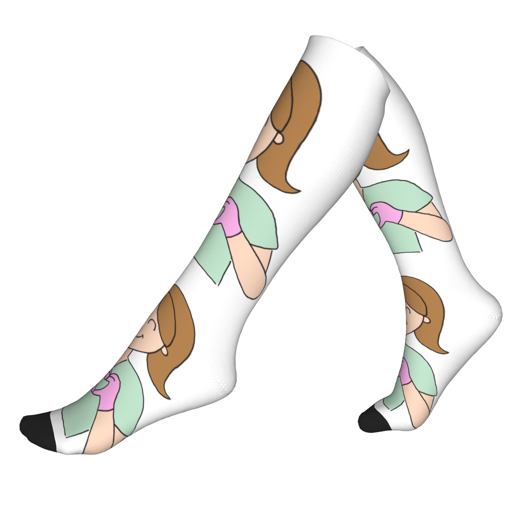 Compression Sock Medical - Kaus Kaki Harajuku Doctor Nurse Medical