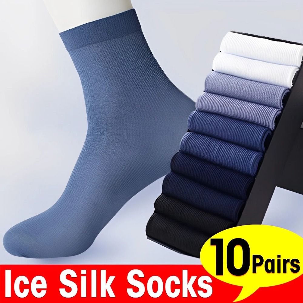 Silk Sock Bamboo - 10 Pasang Kaus Kaki Sutra Es