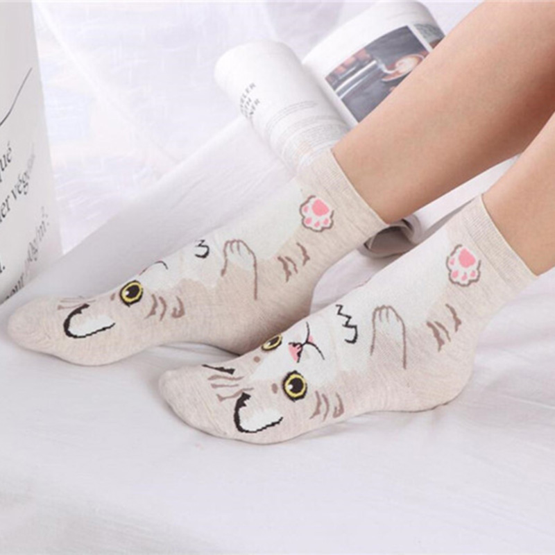 Cotton Crew Sock Pack - 5 Pasang/Pak Kaus Kaki Anjing Kartun