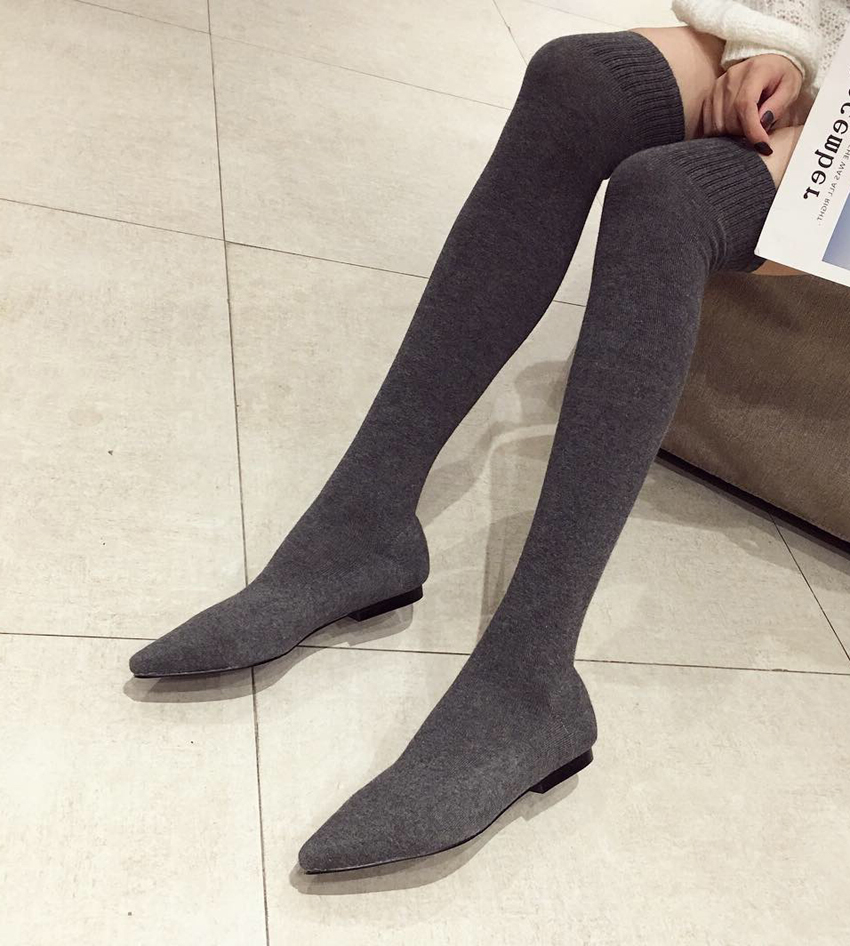 Boot Sock Slouchy - Sepatu Boots Wanita AIYKAZYSDL Musim Gugur
