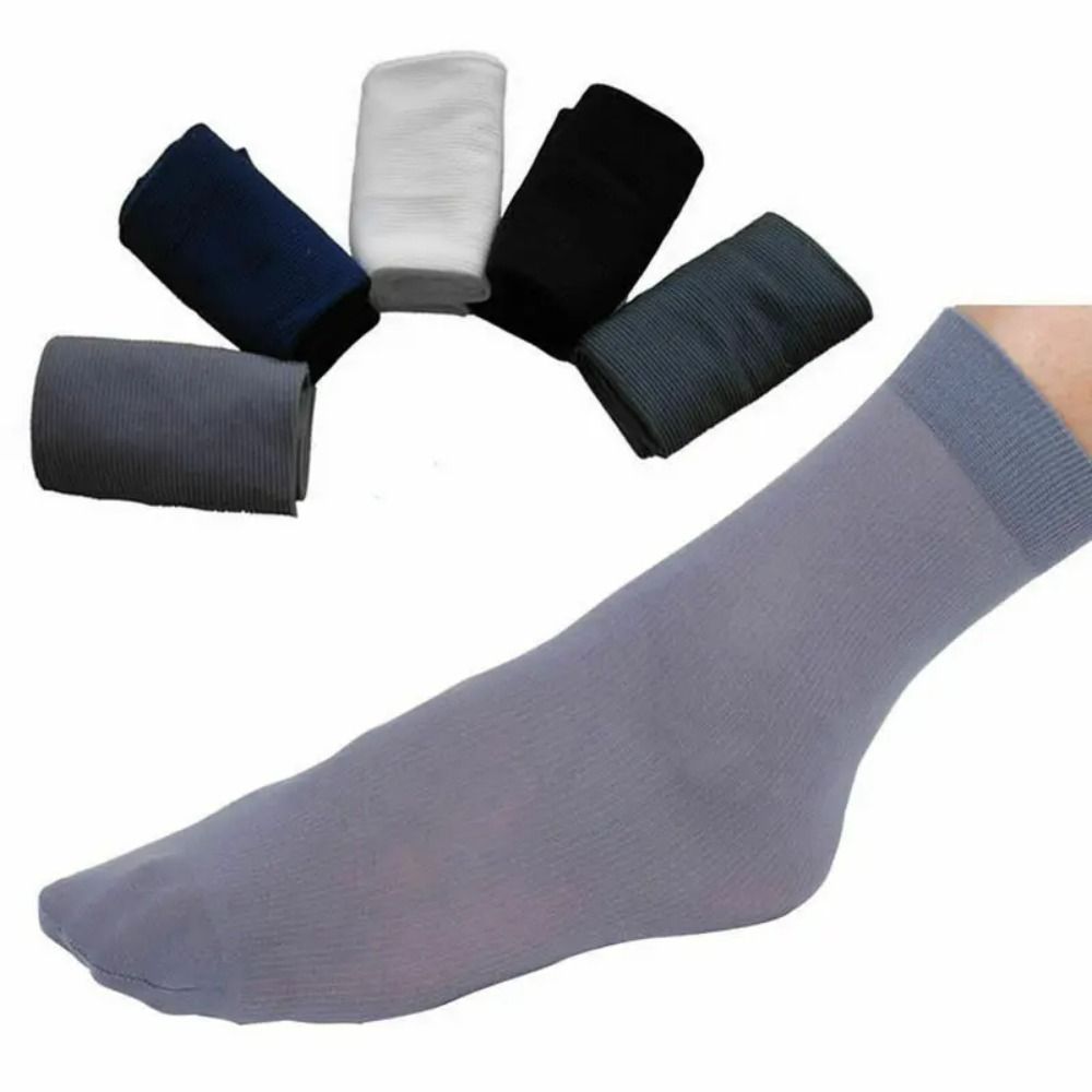 Silk Sock Bamboo - 10 pasang Kaos Kaki Pria Kasual