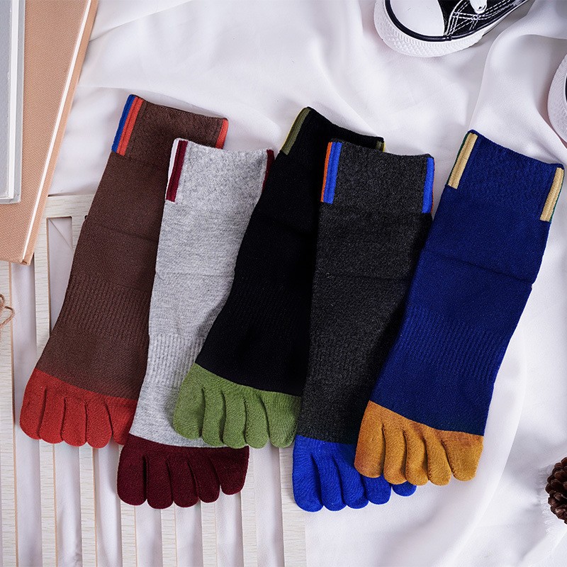 5 Pasang Kaus Kaki Katun Lima  - Toe Sock Split ulasan dan harga