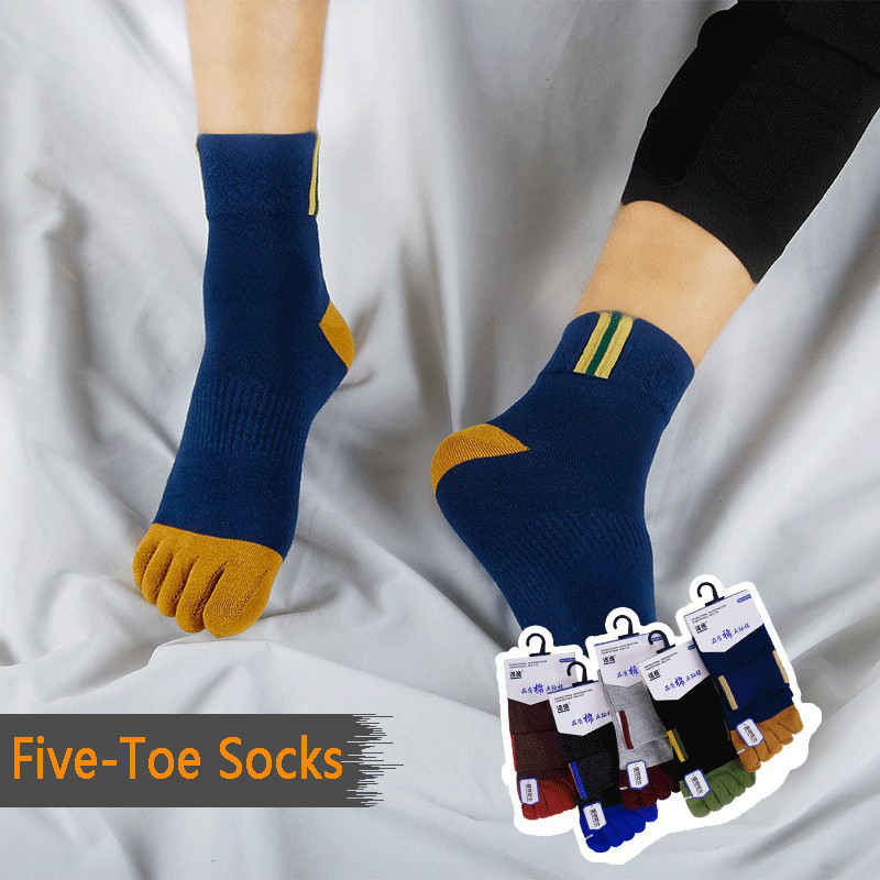 5 Pasang Kaus Kaki Katun Lima  - Toe Sock Split ulasan dan harga