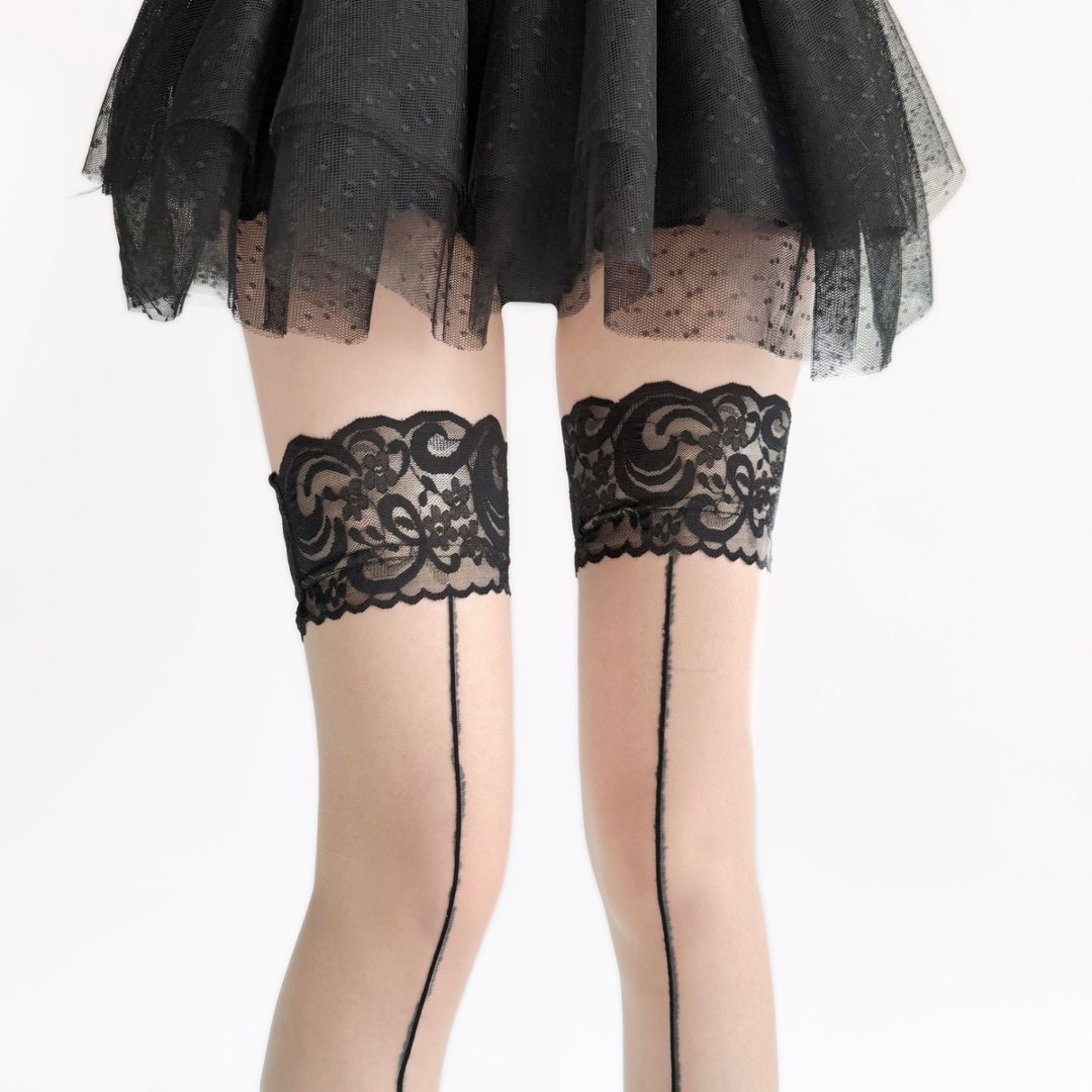 Stoking Setengah Paha Transpar - Thigh High Sock Stay Up ulasan dan harga