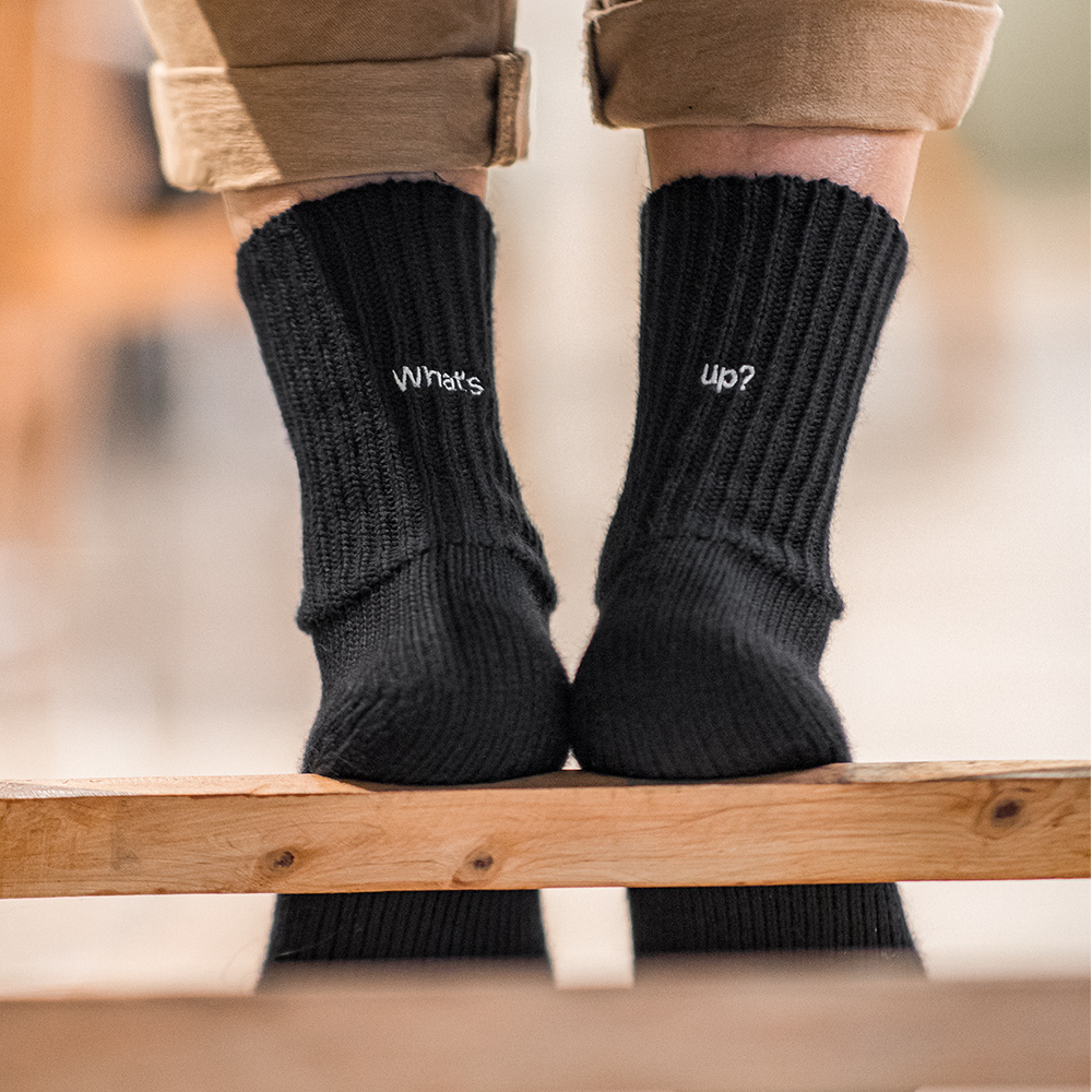 Maden kaus kaki rajut bordir k - Cotton Crew Sock Pack ulasan dan harga