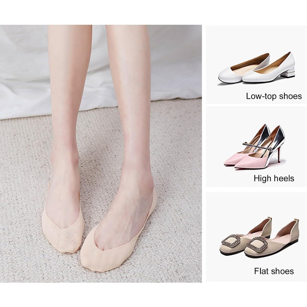 6 Pasang Kaus Kaki Wanita Anti - Invisibility Sock Loafer ulasan dan harga