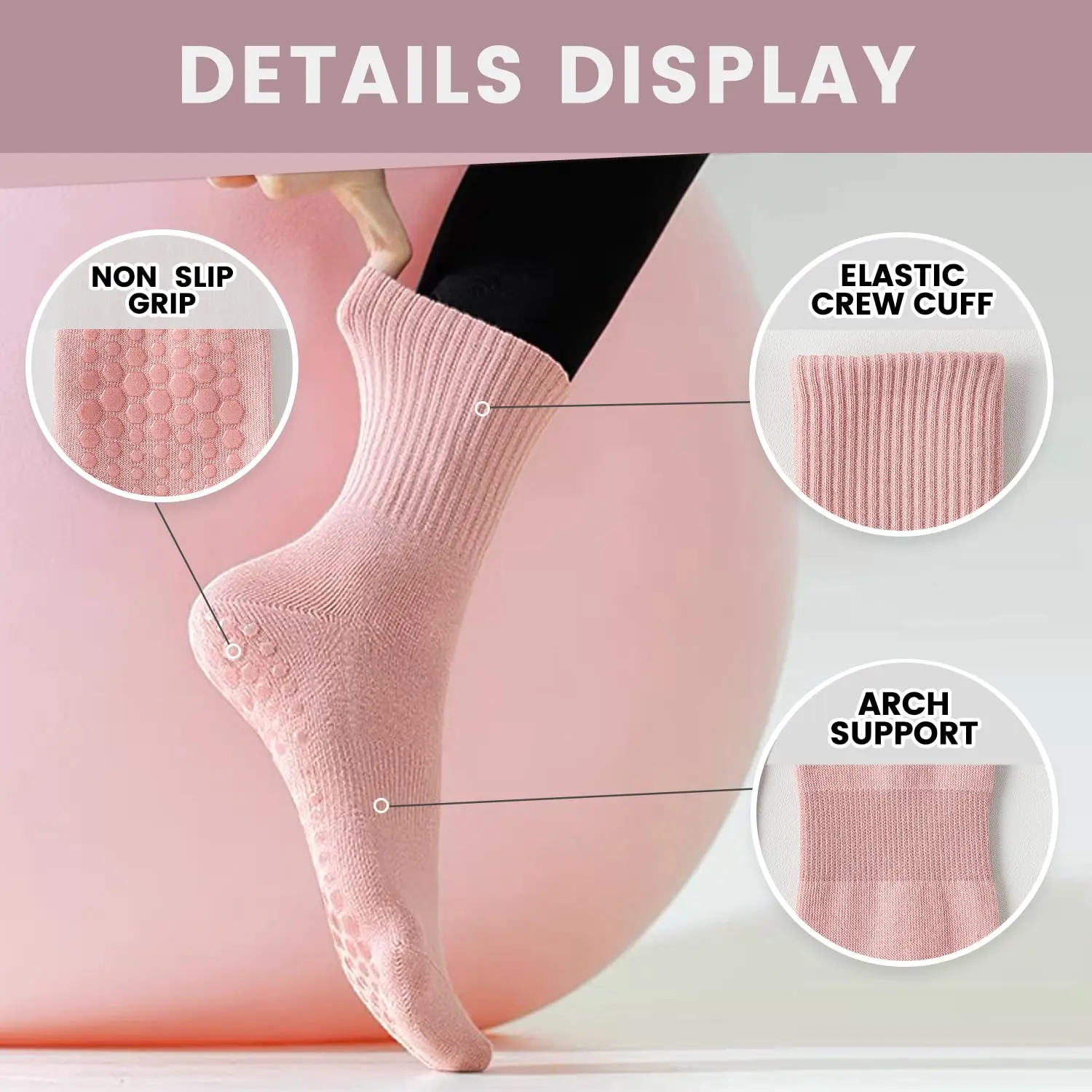 4 pasang kaus kaki yoga wanita - Grip Sock Yoga ulasan dan harga