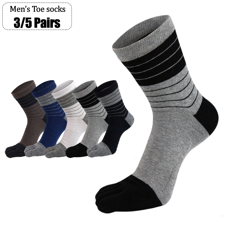 3/5 Pasang Kaus Kaki Pria Lima - Toe Sock Split ulasan dan harga