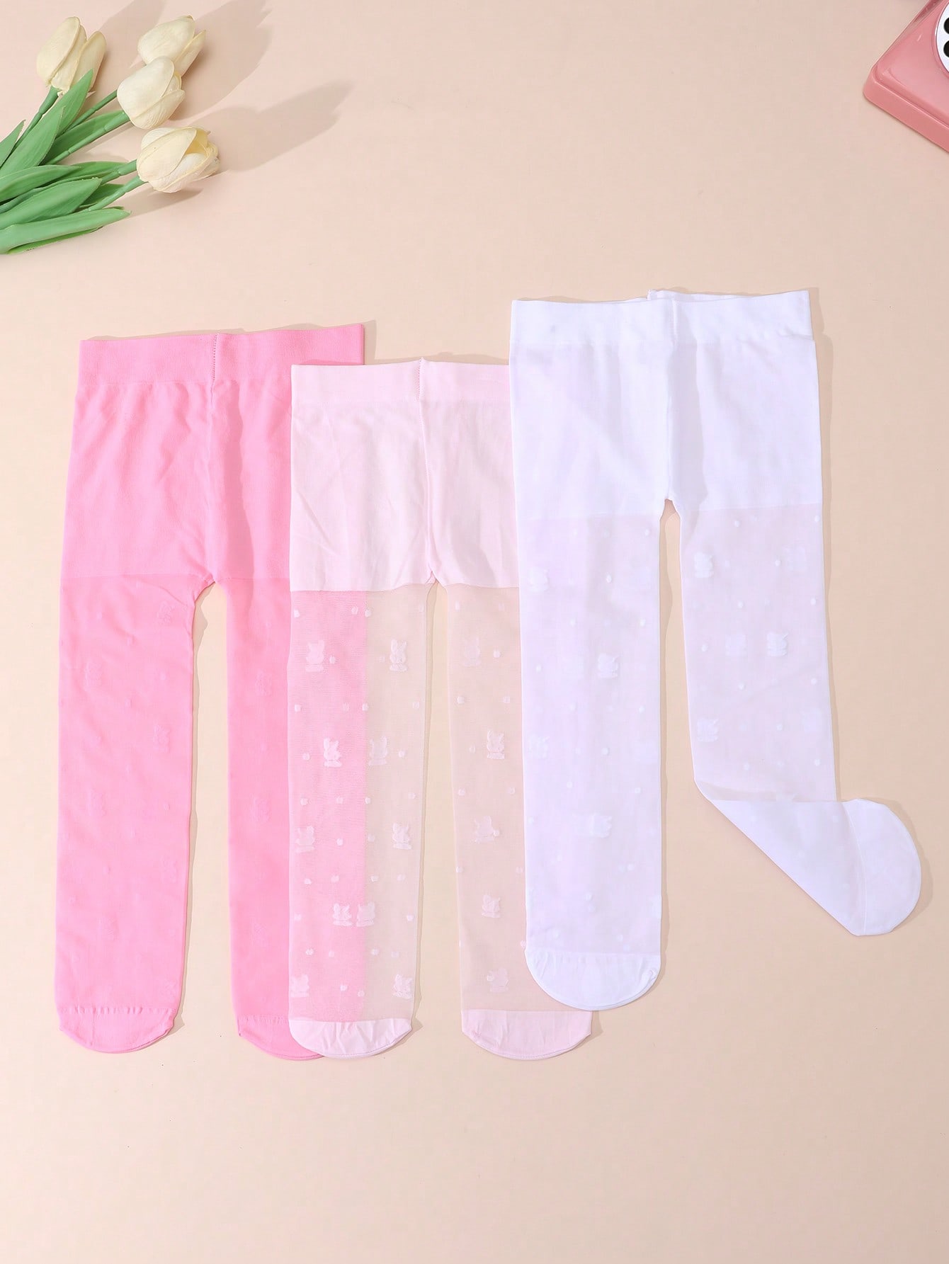 3 Pak Celana Ketat Motif Bunga - Tights Pantyhose Sheer ulasan dan harga