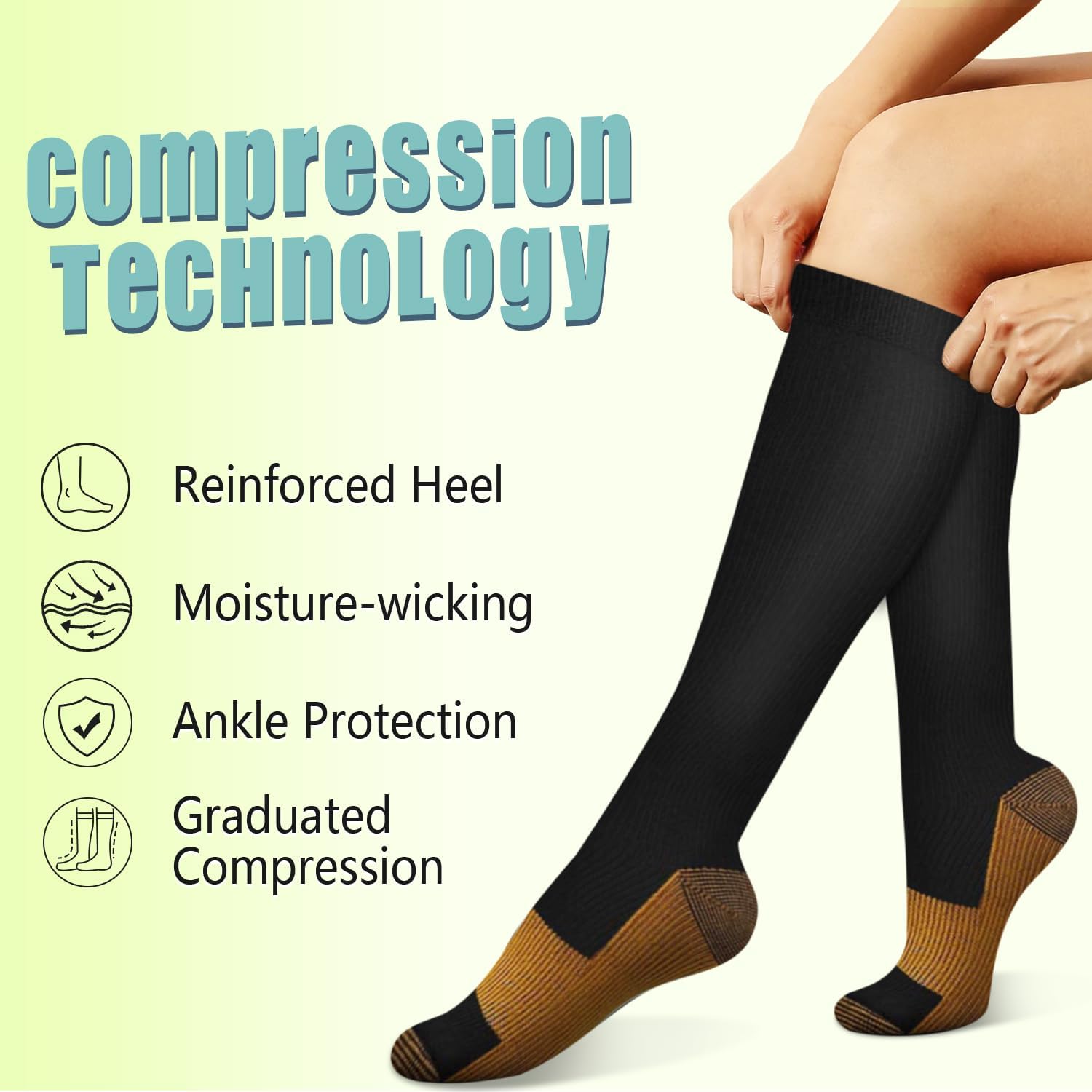 6 Pasang Kaus Kaki Kompresi Te - Compression Sock Medical ulasan dan harga