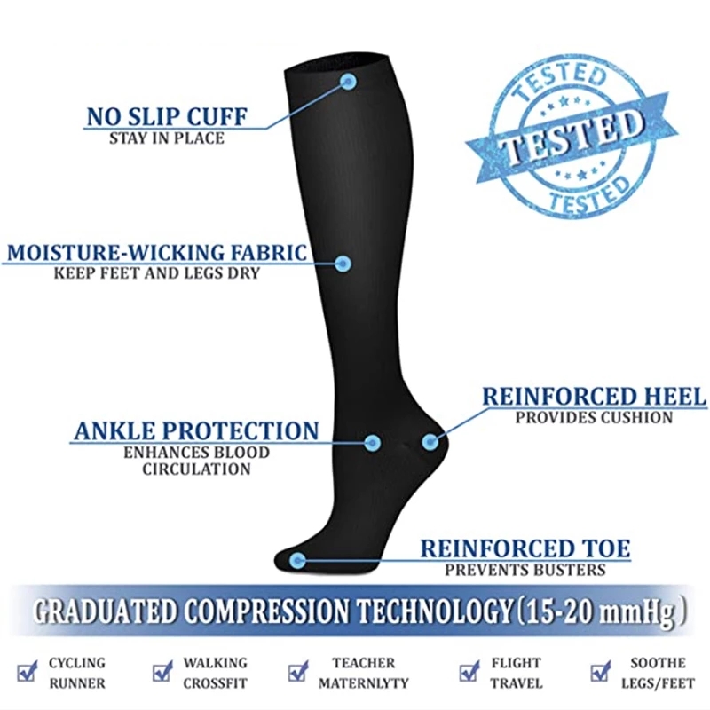 Kaus kaki kompresi S-XXL kaus  - Compression Sock Medical ulasan dan harga