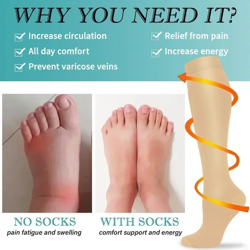 1 Pasang Kaus Kaki Kompresi Wa - Compression Sleeve Calf ulasan dan harga